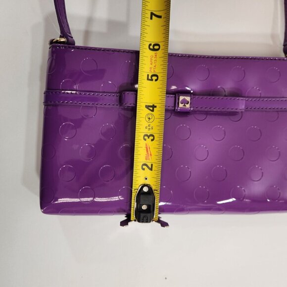 Kate Spade Purple Embossed Patent Leather Purse Handbag - Picture 10 of 10